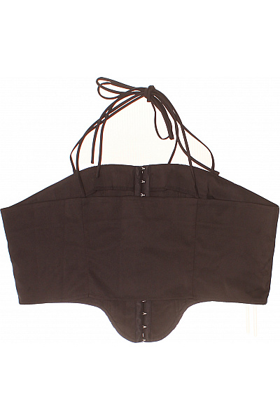 boohoo Hnědý korzetový crop top bez rukávů Vel. EU 46 | boohoo | obrázek 3