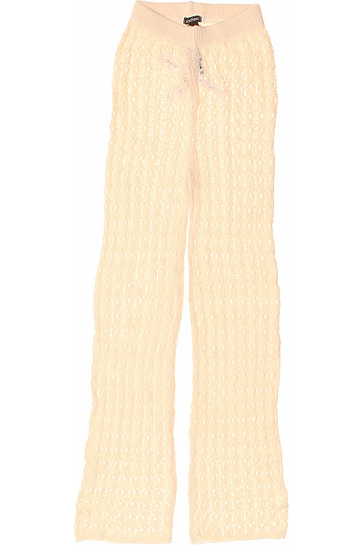 boohoo Béžové pletené letní kalhoty široké boho Vel. 36 | boohoo | obrázek 2