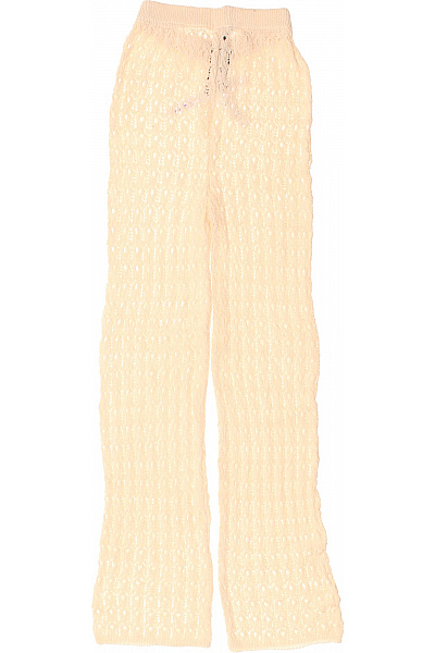 boohoo Béžové pletené letní kalhoty široké boho Vel. 36 | boohoo | obrázek 3