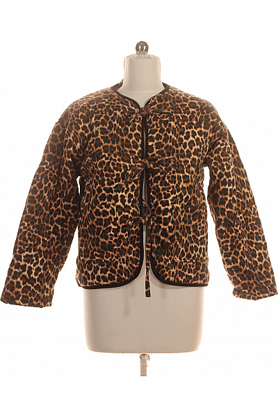 boohoo Dámský krátký prošívaný kabát leopardí vzor na zavazování Vel. 34 | boohoo | obrázek 2