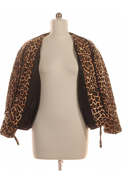 boohoo Dámský krátký prošívaný kabát leopardí vzor na zavazování Vel. 34 | boohoo | obrázek 4