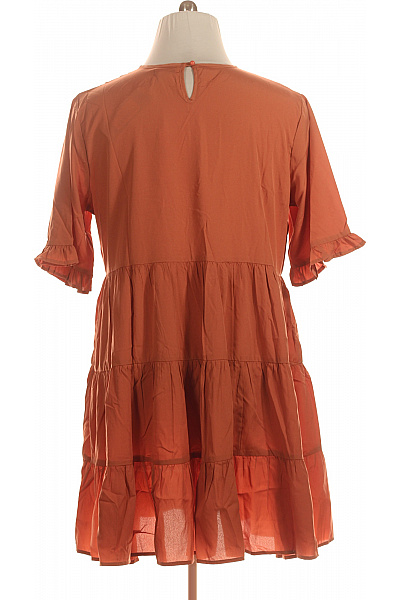 boohoo Oranžové volnočasové šaty krátký rukáv volné boho Vel. 46 | boohoo | obrázek 3