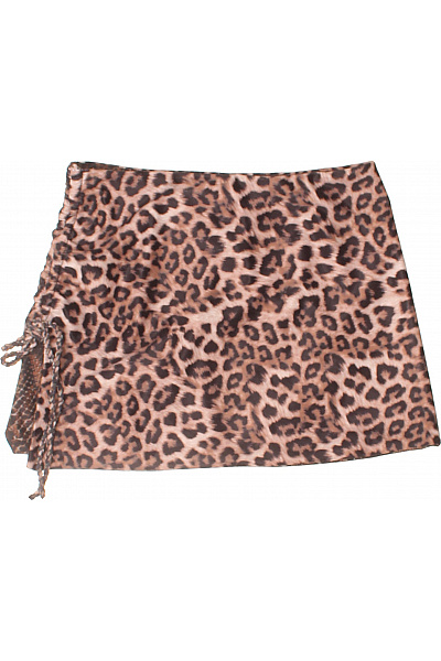 boohoo dámská leopardí mini sukně s potiskem a třásněmi | boohoo | obrázek 2