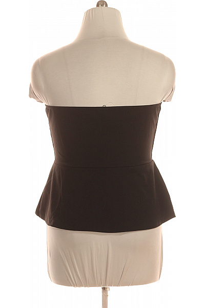 boohoo Černá halenka bez rukávů peplum elegantní propínací Velikost 46 | boohoo | obrázek 3