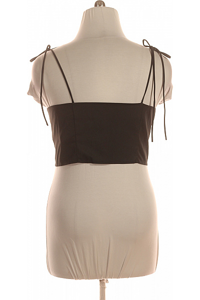 boohoo Dámské černé tílko bez rukávů crop top Velikost 48 | boohoo | obrázek 3