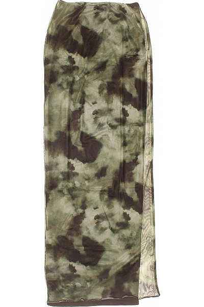 boohoo Dámská khaki batikovaná maxi sukně s rozparkem Vel. 36 | boohoo | obrázek 2