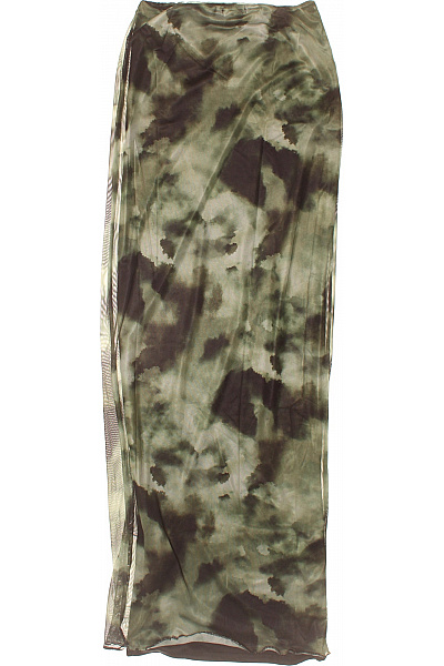 boohoo Dámská khaki batikovaná maxi sukně s rozparkem Vel. 36 | boohoo | obrázek 3