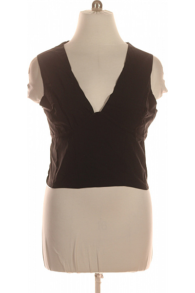 boohoo Černé dámské tílko s hlubokým výstřihem crop top Vel. EU 56 | boohoo | obrázek 2
