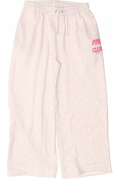 boohoo Béžové široké tepláky s potiskem Vel. 46 | boohoo | obrázek 2