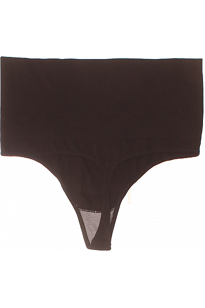 MADE IN ITALY Černé dámské bezešvé tanga s vysokým pasem | MADE IN ITALY | obrázek 3