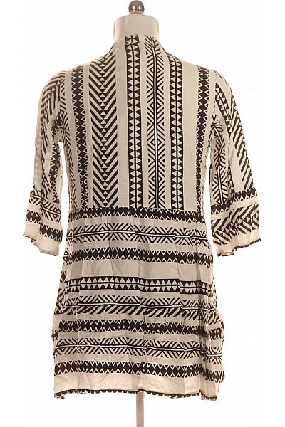 boohoo Dámské šaty s dlouhým rukávem černo-bílé potiskem boho volnočasové Velikost M | boohoo | obrázek 3