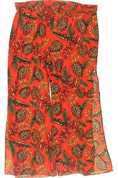 boohoo Červený letní komplet palazzo kalhoty a crop top s tropickým vzorem Velikost EU 56 | boohoo | obrázek 3