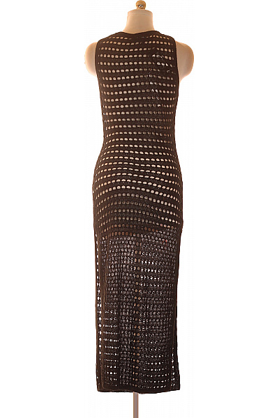 boohoo Hnědé pletené maxi šaty bez rukávů Vel. 38 | boohoo | obrázek 3