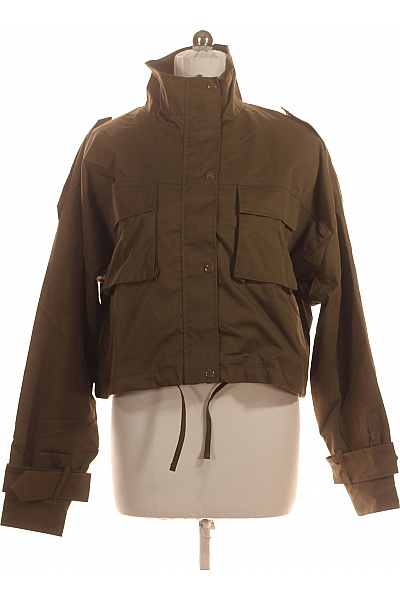 boohoo Dámská khaki vojenská bunda krátká Velikost 40 | boohoo | obrázek 2