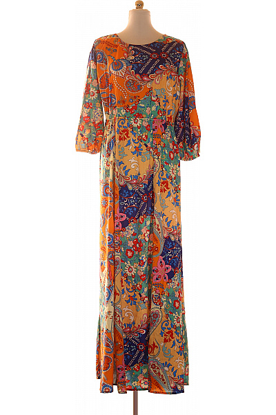 boohoo Barevné maxi šaty s dlouhým rukávem boho květované Vel. EU 44 | boohoo | obrázek 2