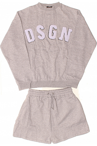 boohoo Šedý bavlněný dámský komplet oversized mikina a kraťasy Velikost 40 | boohoo | obrázek 2