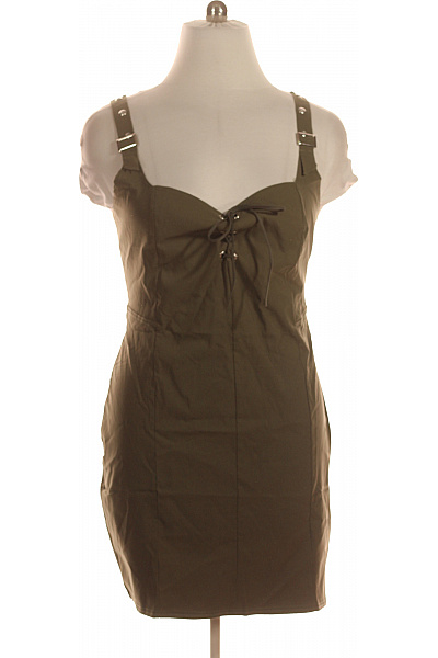 boohoo dámské šaty na ramínka khaki mini Velikost 50 | boohoo | obrázek 2