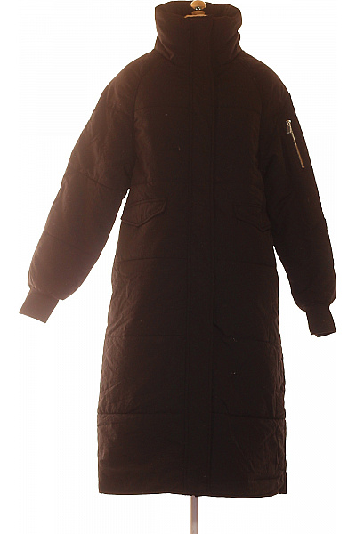 boohoo Černá dlouhá prošívaná zimní bunda puffer Velikost 36 | boohoo | obrázek 2
