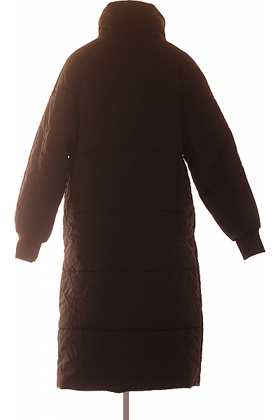 boohoo Černá dlouhá prošívaná zimní bunda puffer Velikost 36 | boohoo | obrázek 3