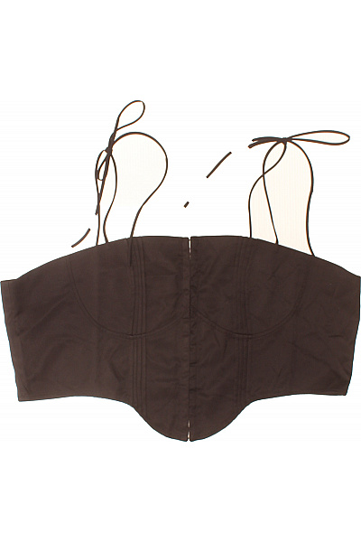 boohoo Hnědý korzetový crop top bez rukávů Velikost 54 | boohoo | obrázek 2