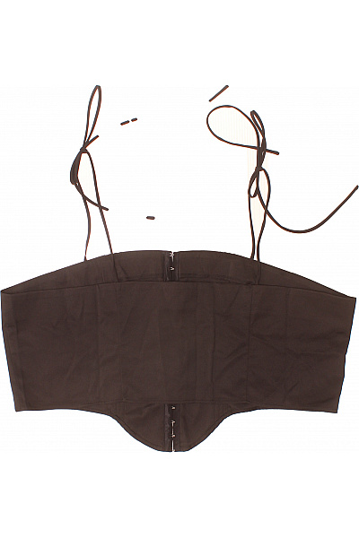 boohoo Hnědý korzetový crop top bez rukávů Velikost 54 | boohoo | obrázek 3