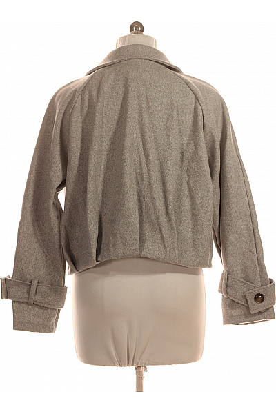 boohoo Šedý krátký elegantní kabát Vel. 42 | boohoo | obrázek 3