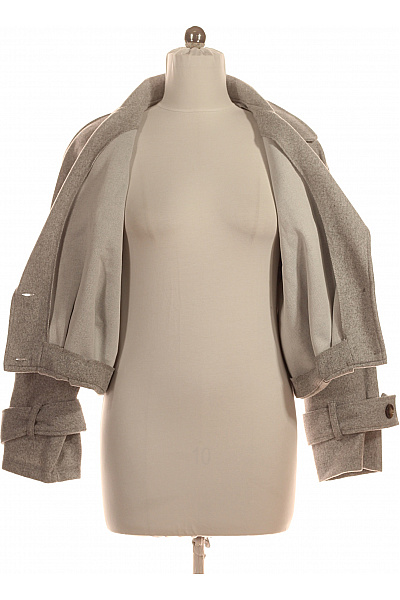 boohoo Šedý krátký elegantní kabát Vel. 42 | boohoo | obrázek 4
