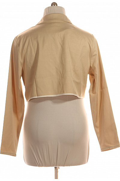 boohoo Béžové crop sako s jedním knoflíkem Velikost EU 46 | boohoo | obrázek 3