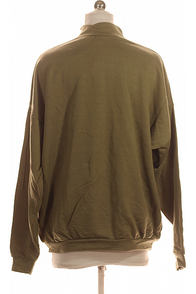 boohoo Dámská khaki mikina se zipem u krku oversized streetwear Velikost 36 | boohoo | obrázek 3
