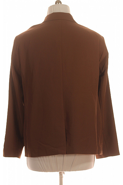 the drop Hnědé dámské sako s jedním knoflíkem oversized Velikost 5XL | the drop | obrázek 3