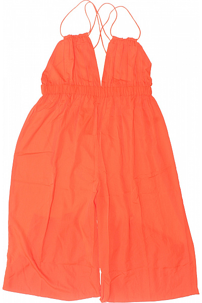 boohoo dámský overal bez rukávů oranžový palazzo volné | boohoo | obrázek 2