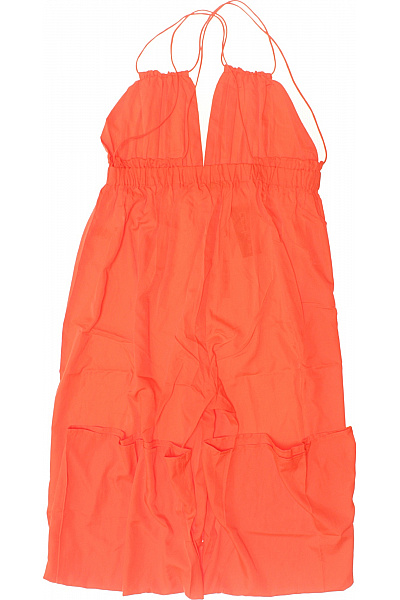 boohoo dámský overal bez rukávů oranžový palazzo volné | boohoo | obrázek 3