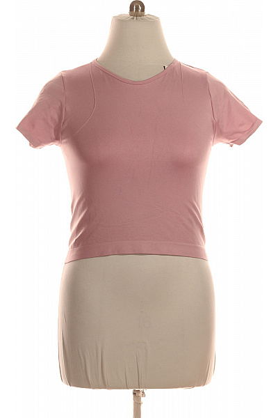 boohoo růžové tričko s krátkým rukávem crop top basic Vel. 52 | boohoo | obrázek 2