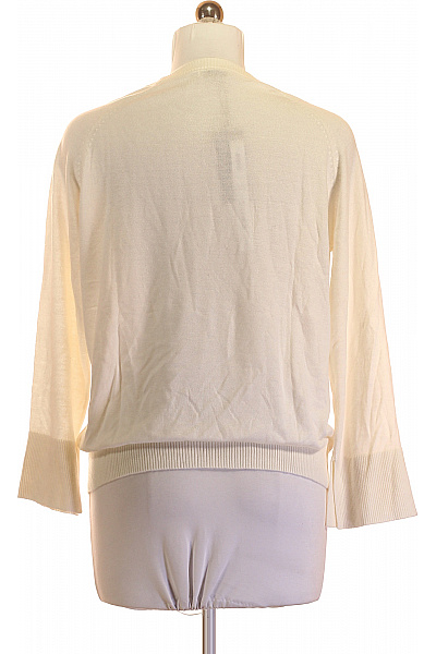 Belinda Gold Bílý dámský pletený pulovr basic Vel. 46 | Belinda Gold | obrázek 3