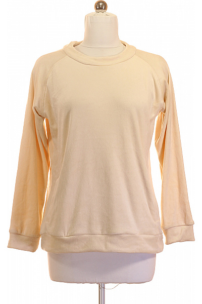 HELENA VERA Dámská béžová mikina crewneck bez potisku Velikost 40 | HELENA VERA | obrázek 2