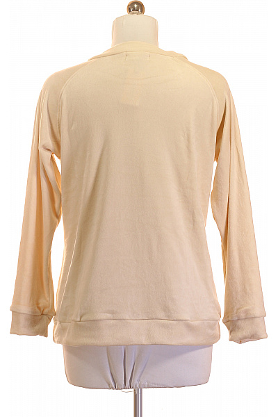 HELENA VERA Dámská béžová mikina crewneck bez potisku Velikost 40 | HELENA VERA | obrázek 3