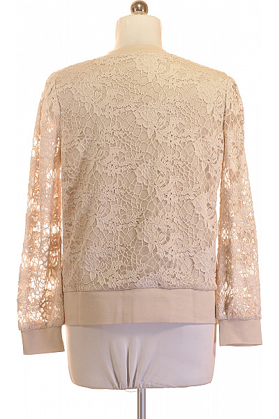 Judith Williams Béžová krajková mikina s dlouhým rukávem elegantní crewneck Vel. 40 | Judith Williams | obrázek 3