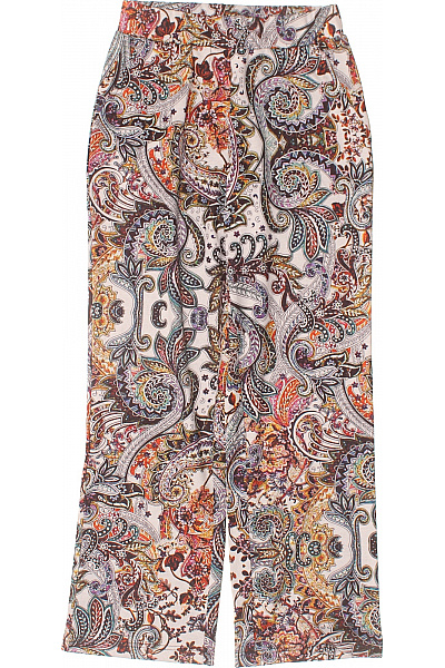 PFEFFINGER Barevné široké kalhoty s vysokým pasem paisley boho Vel. DE 17 | PFEFFINGER | obrázek 2