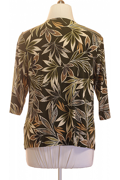 COUTURE LINE Dámská khaki halenka s potiskem a mašlí Velikost 48 | COUTURE LINE | obrázek 3