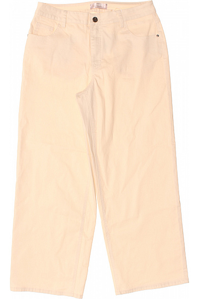 THOM By Thomas Rath Béžové Bavlněné Džíny S Vysokým Pasem Wide Leg Vel. 44