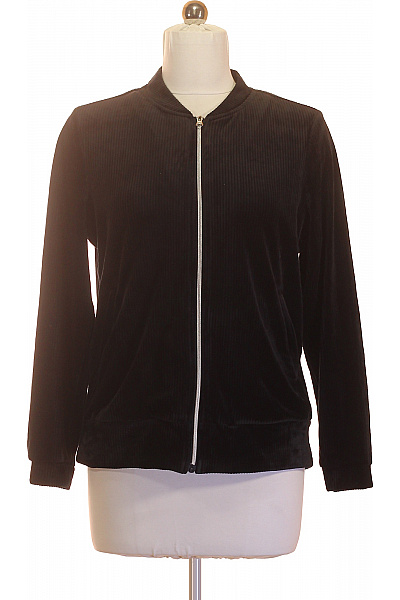 Lavelle Černá Dámská Bomber Mikina Na Zip Velikost 40