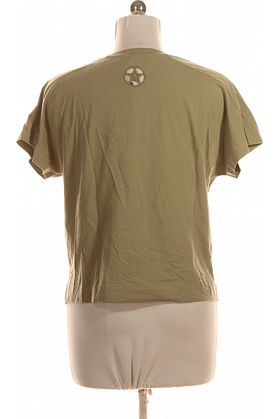 THOM By Thomas Rath Dámské tričko s krátkým rukávem khaki basic crop top Vel. 36 | THOM By Thomas Rath | obrázek 3