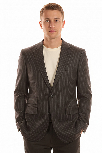 Pánské Sako Vlněné Šedé Esprit Second Hand Vel. 50