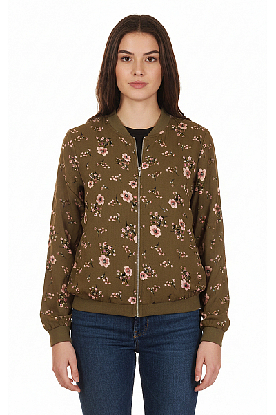 VERO MODA Dámská Bomber Bunda Zelený Vel. XL
