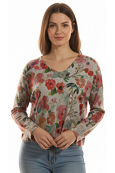 Halenka Pletená Barevná Second Hand Vel. XL