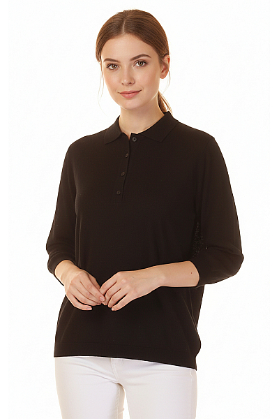  Halenka Pletená Černá Second Hand Vel. 58