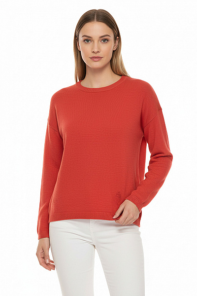 Dámský Svetr Červený Second Hand Vel. XS