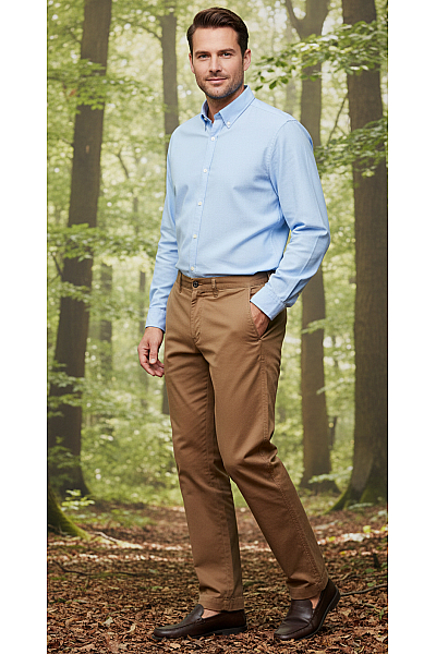 Pánské Chino Kalhoty Hnědé Marks & Spencer