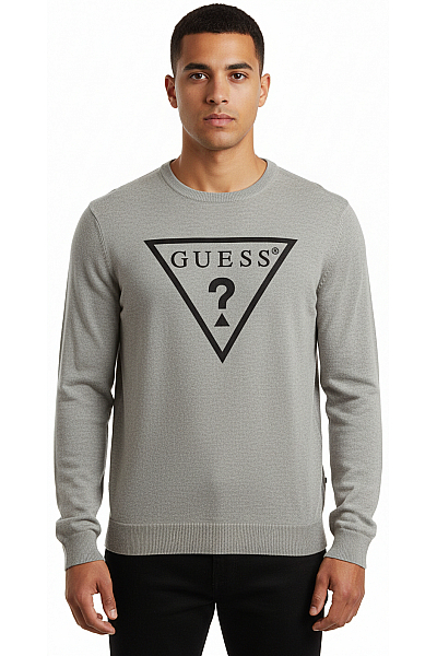 Guess Pánský Svetr Se Vzorem Šedý Vel. M
