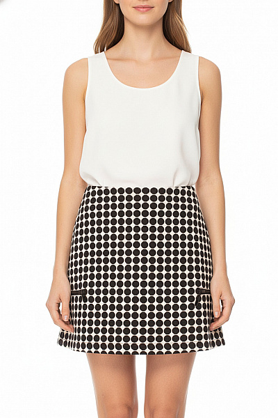 Topshop  Sukně áčková Černobílá Vel. 36